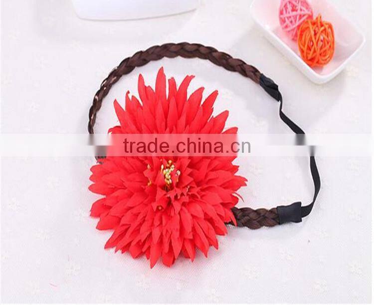 Hawaii Flowers Wig Hairband Wreath Hair Hoop Beach Bohemian Hairpin Fashion