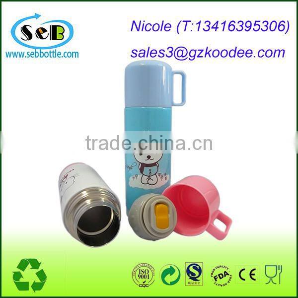 Double Wall Stainless Steel Travel Thermos, Vacuum Insulated, Copper Lined