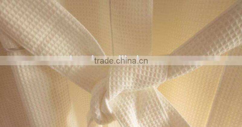 100% cotton waffle bathrobe for hotel and home use
