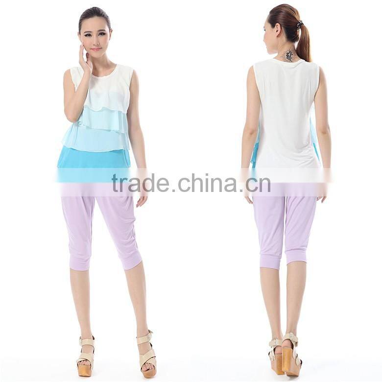 comfortable sleeveless light color breastfeeding clothes Wholesale maternity clothes nursing tops