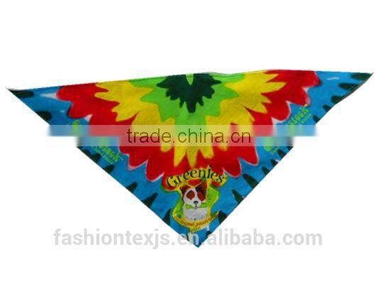 Wholsale custom cotton triangle dog bandanas
