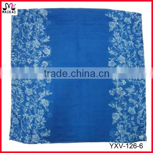 Beautiful paisley and floral print voile fabric wholesale scarf