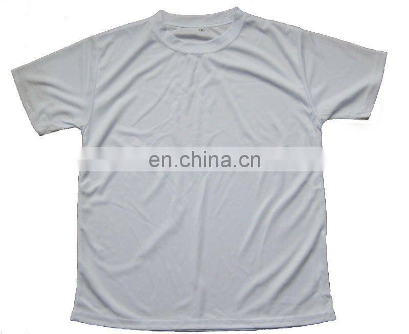 plain sublimation polyester t-shirt 100% white polyester t-shirt