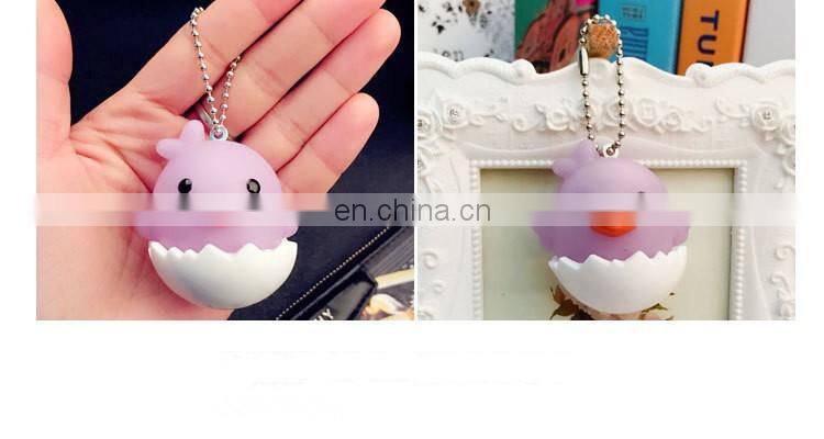 Vinyl Glue Eggshell Rooster Fashion Key Chain Ring Keyfob Bag Pendant Charms