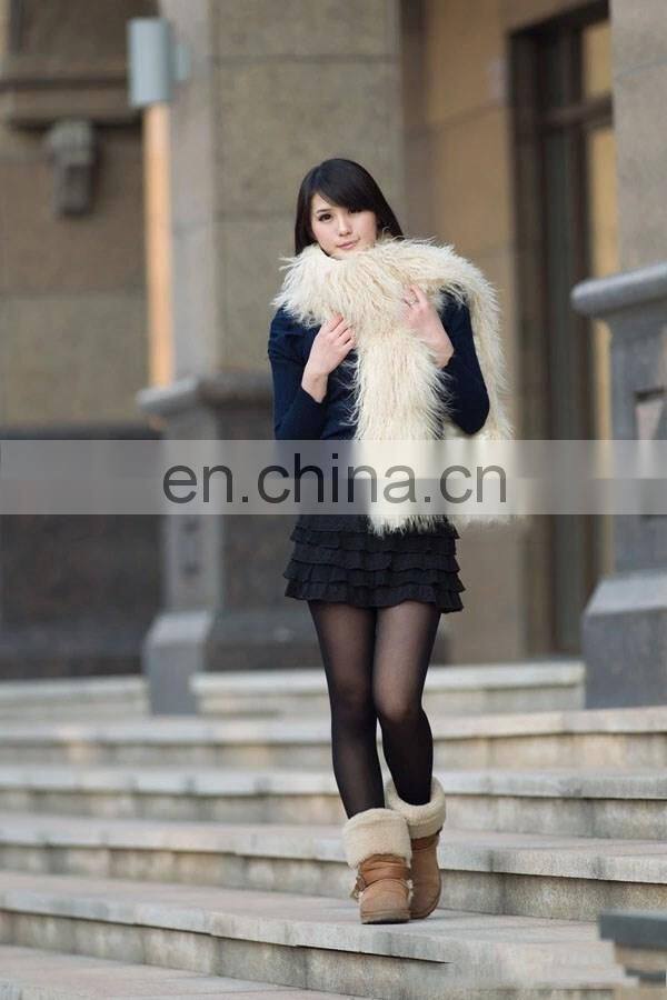 new arrival Pastel color Mongolian Lamb Fur winter Scarf shawl European style
