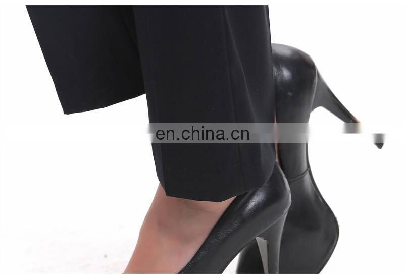 Brand Quality Slim Fit 100% Polyester Customized Color Size 2 pieces Plus Size Ladies Black Formal Pant Suits Manufacturer
