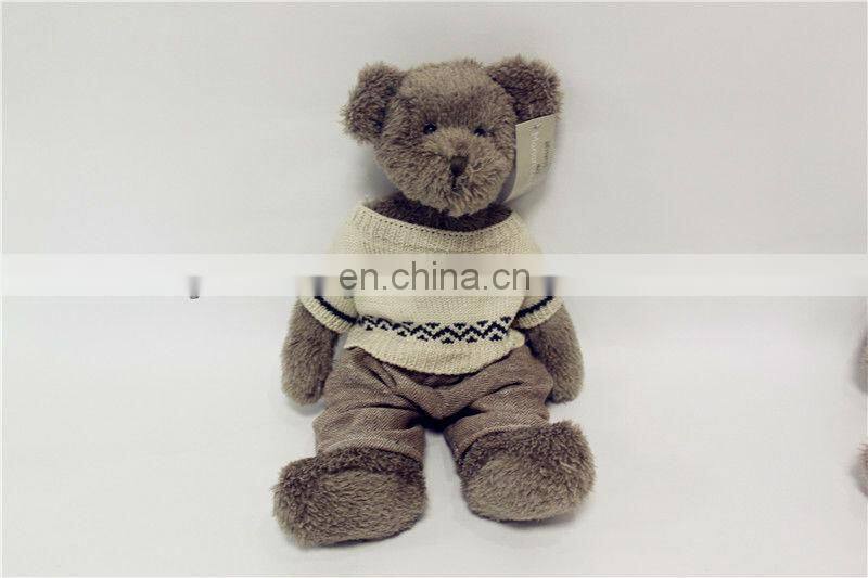 2013 New manufacture plush bear with sweater Shanghai China (home decoration,ce,gift,en71,astm,iso,kid)