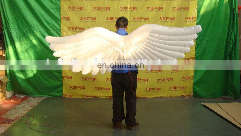 new design customized advertising inflatable angel wings costume