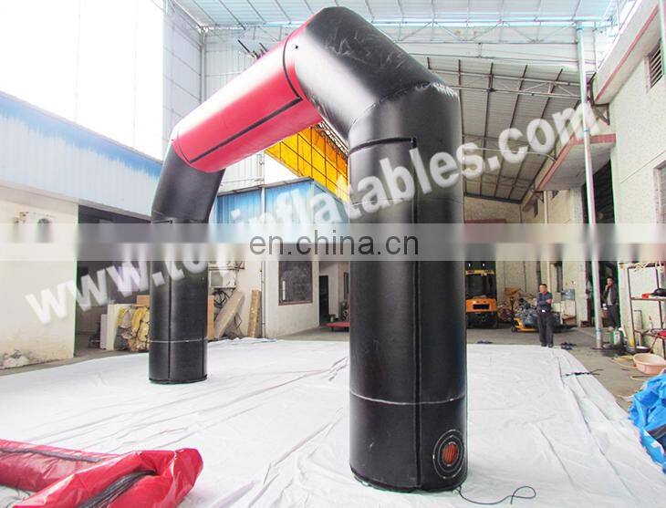 Customized black advertising Inflatable Arch with detachable printing
