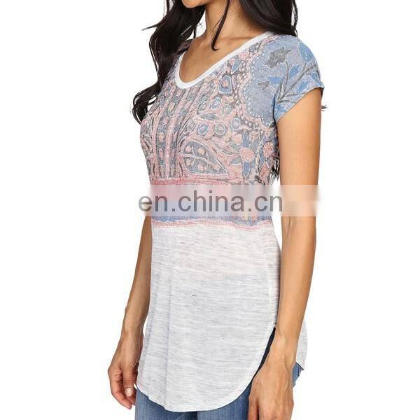 factory custom high quality extra long 3d sublimated printing softextile t shirt