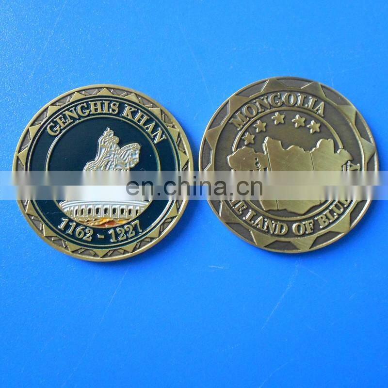 genghis khan collection metal antique gold coin