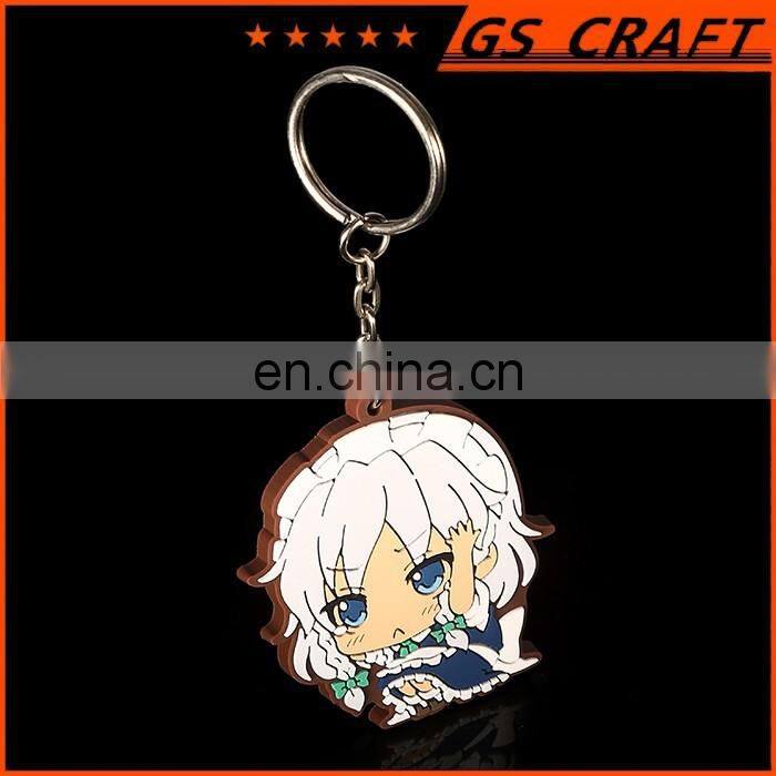 Custom Souvenir Rubber Keychain 3D Soft PVC Keychain