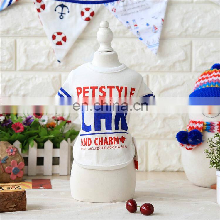 Soft Cotton White Spring Summer Teddy Pet Shirt For Dogs