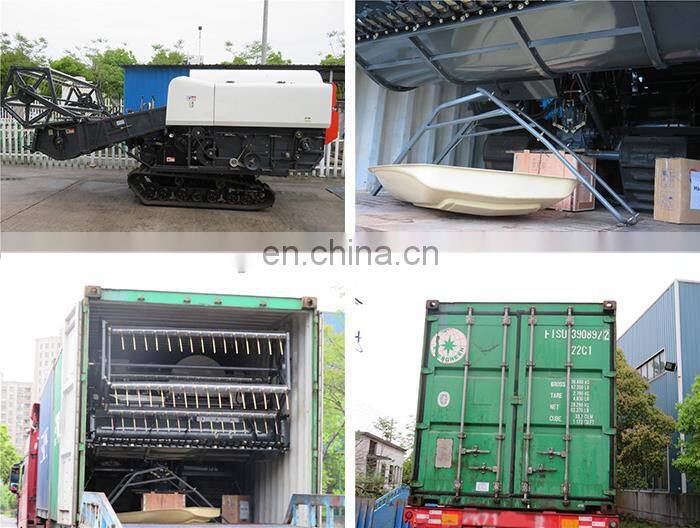 88hp Kubota Similar Small Tank Rice Wheat Harvester Combine