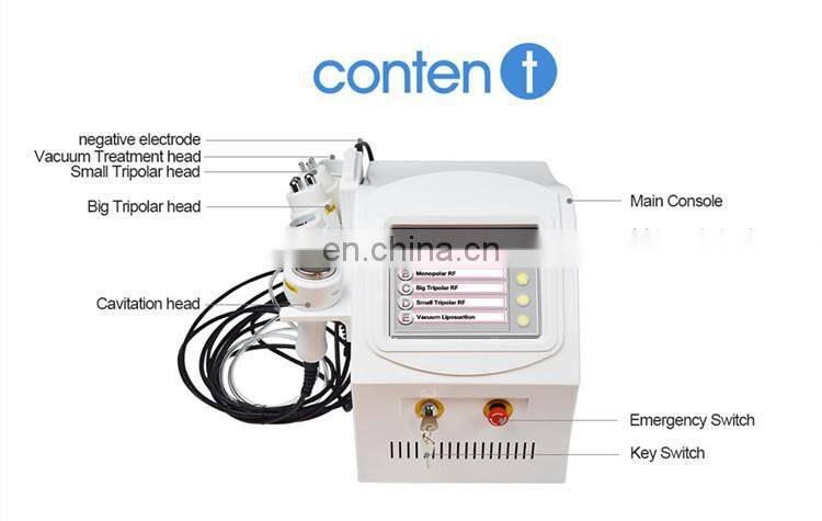 Cavitation RF weight loss machine body slimming 5 in 1 vacuum cavitation RF laser slimming machine