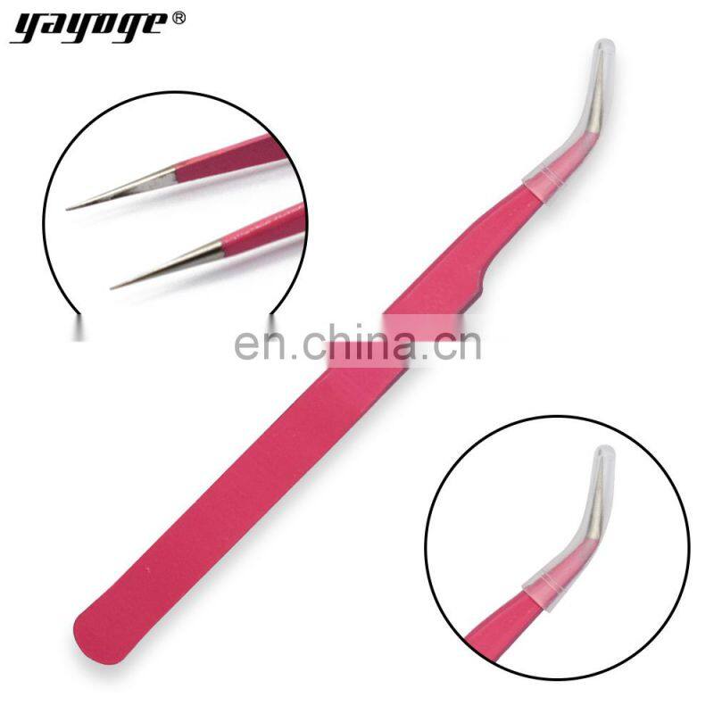 Yayoge Custom Stainless Steel Manicure Nail Tweezer With Cheapest Price Eyelash Extension Tweezers Nail Tools Supplier
