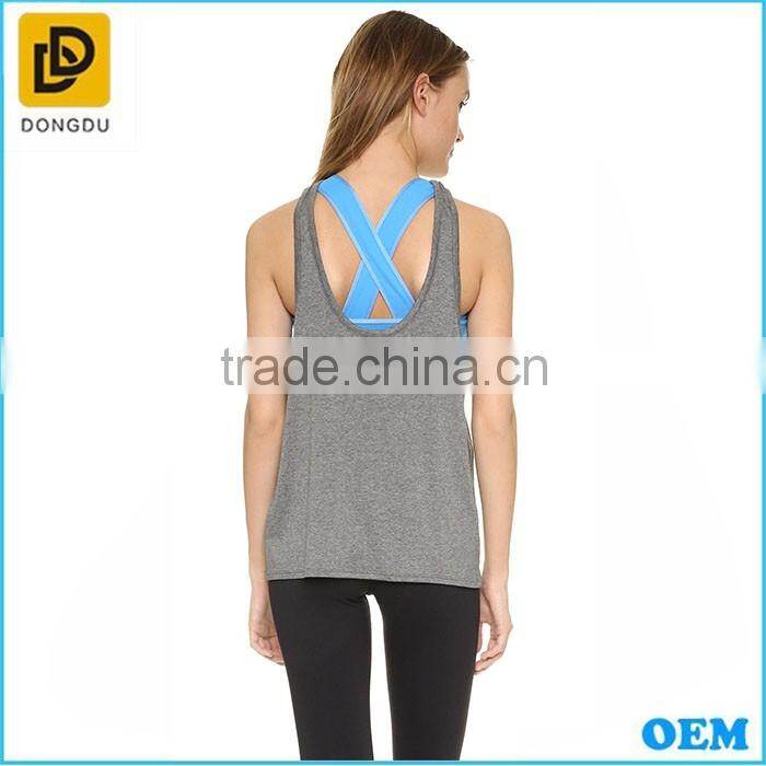 2016 custom New fashion girls sports yoga plain crop tops