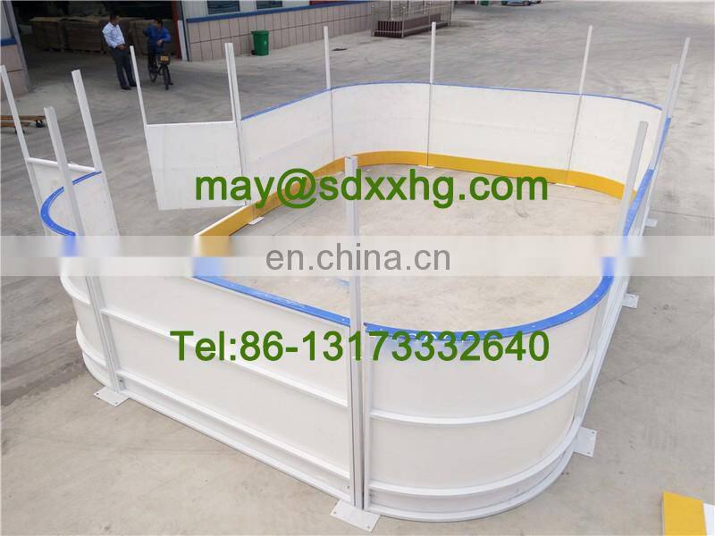 Dasher boards for permanent and mobile ice rinks / synthetic ice rink barriers / ice rink boards