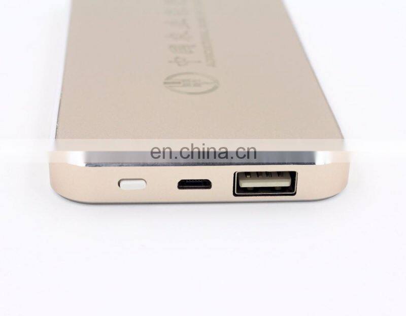 2020 super thin metal power bank oem logo micro usb mobile power charger customized color