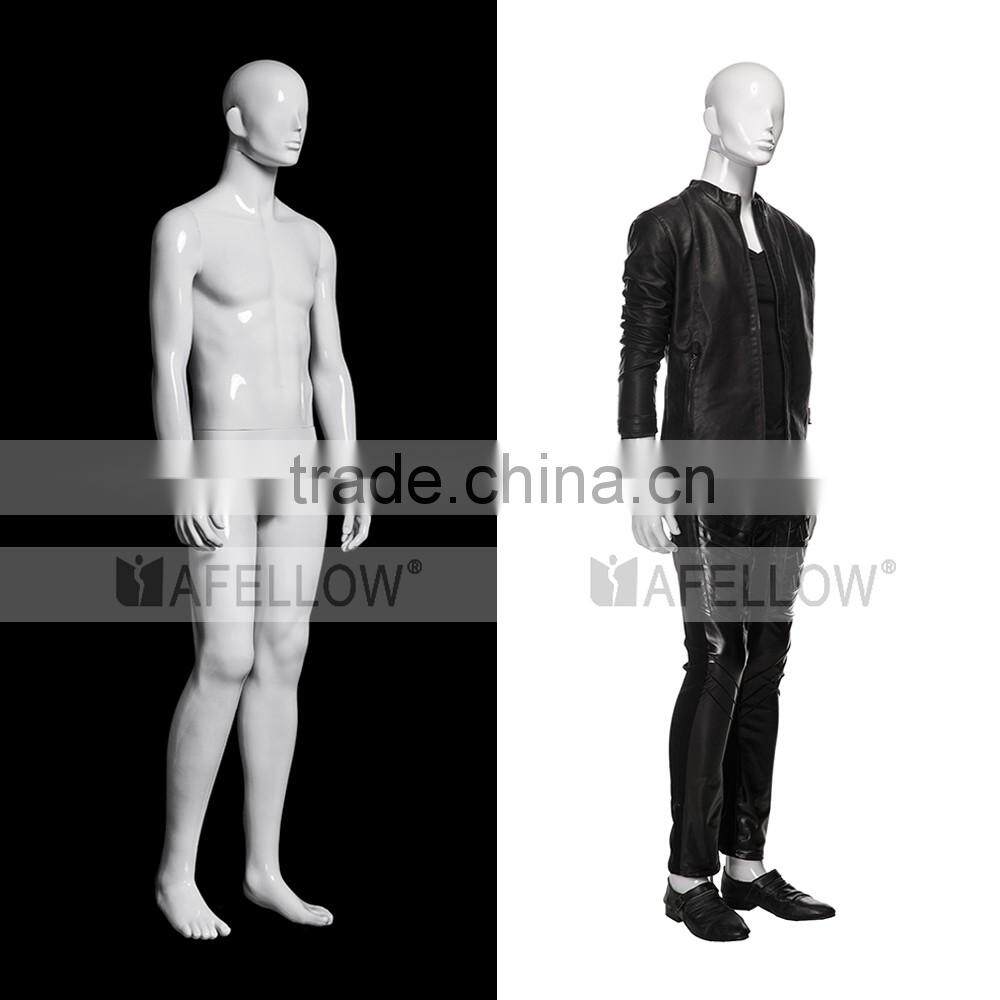 Plastic mannequin men cheaper model Abstract dummy mannequin YKM01(GLOSSY WHITE)