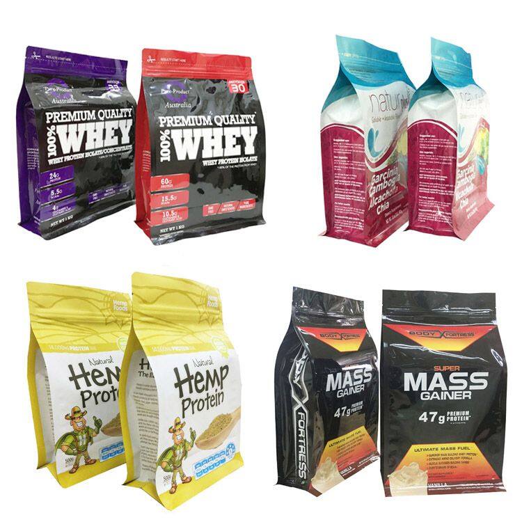 Recycle colorful digital foil printing plastic zipper bags for snack packing food bag