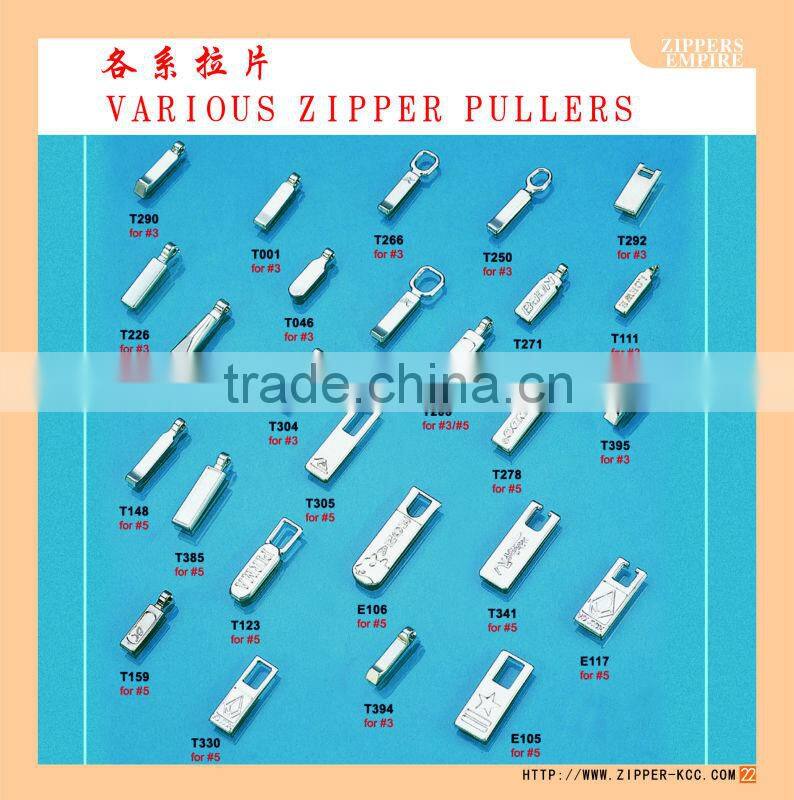 Shiny nickel pentagram shape metal zipper puller