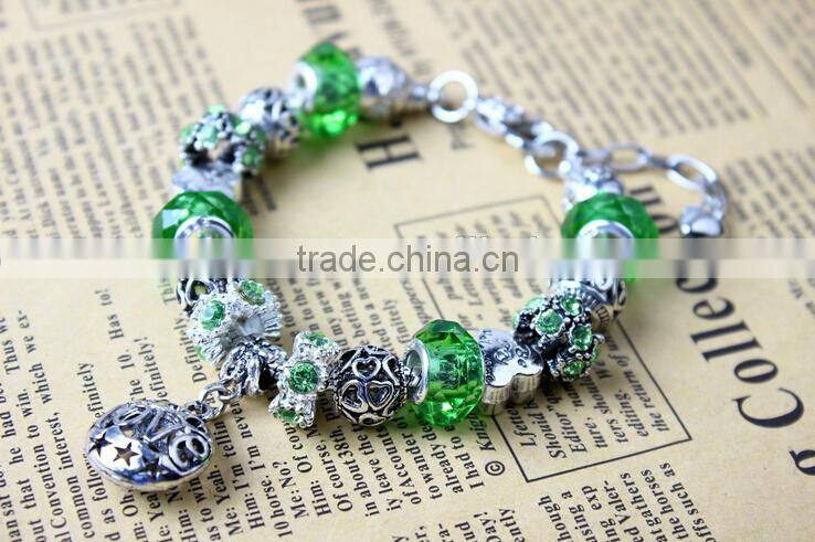 charming bead bracelet, crystal bead bracelet