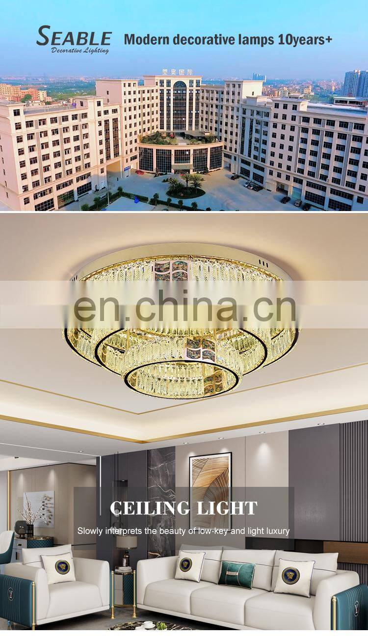 Modern Style Indoor Decoration Dining Room Living Room Modern LED Crystal Ceiling Light