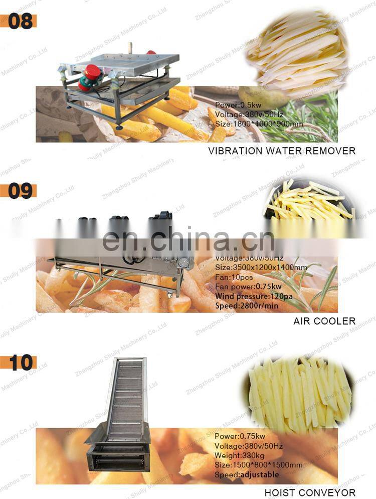 Factory price big capacity french fries production line potato chips frying machine