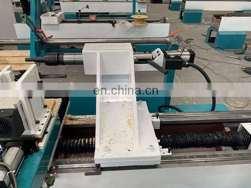 Wooden Stair Balusters Furniture Legs Double Axis CNC Wood Lathe Machine