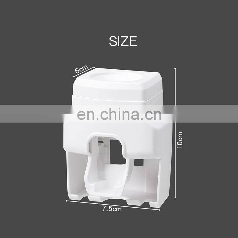 Creative Wall Mount Automatic Toothpaste Dispenser Bathroom Accessories Waterproof Lazy Toothpaste Squeezer Toothbrush Holder