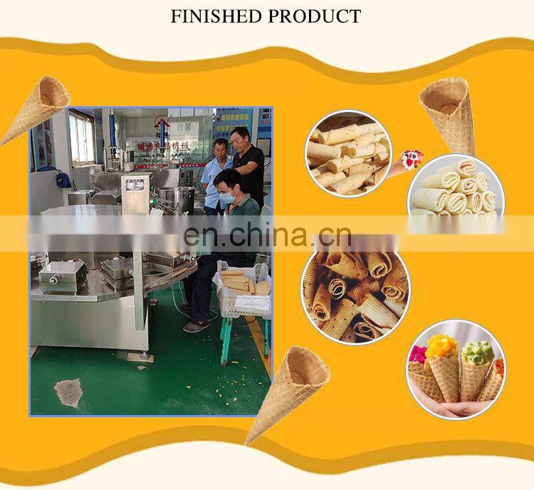 cone ice cream wafer machine production line roll biscuit