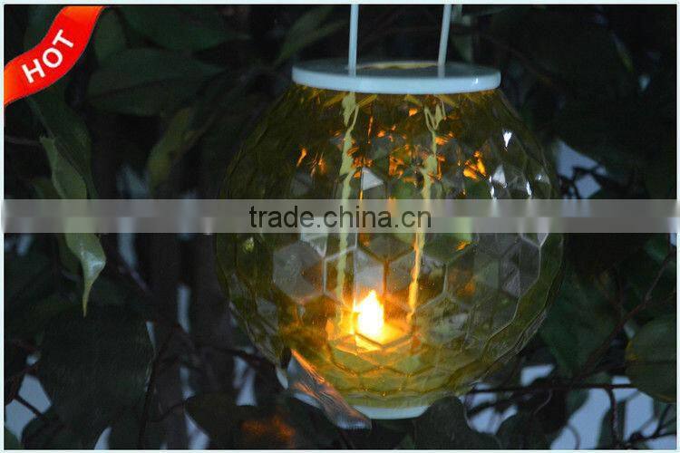 clear hanging lanterns in trees