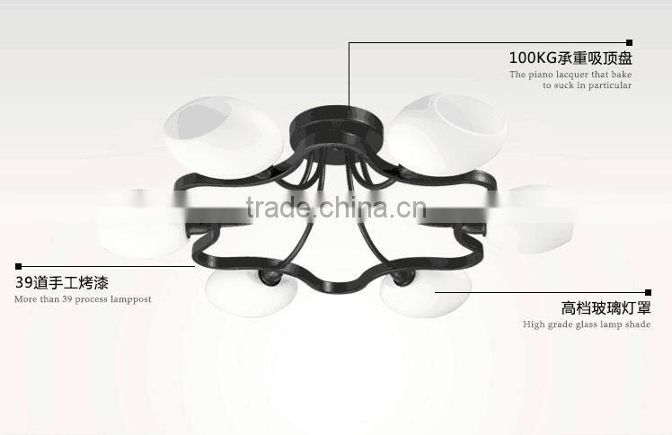 2016 new black wrought iron chandelier