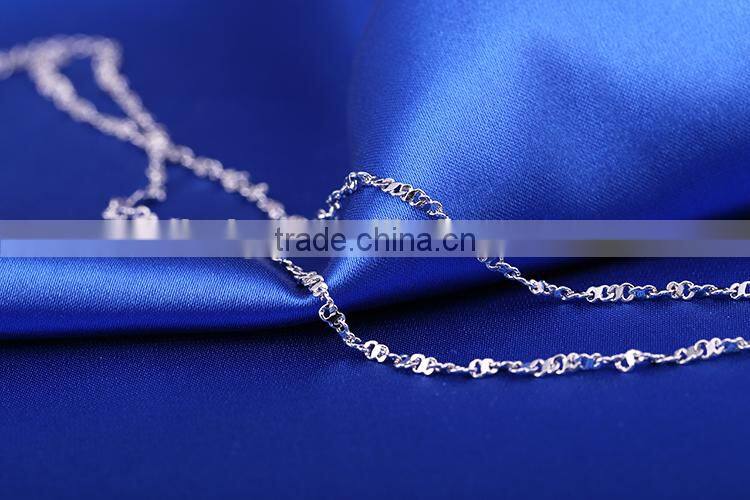 good selling fashion jewelry rhodium plated cheap short chain necklace