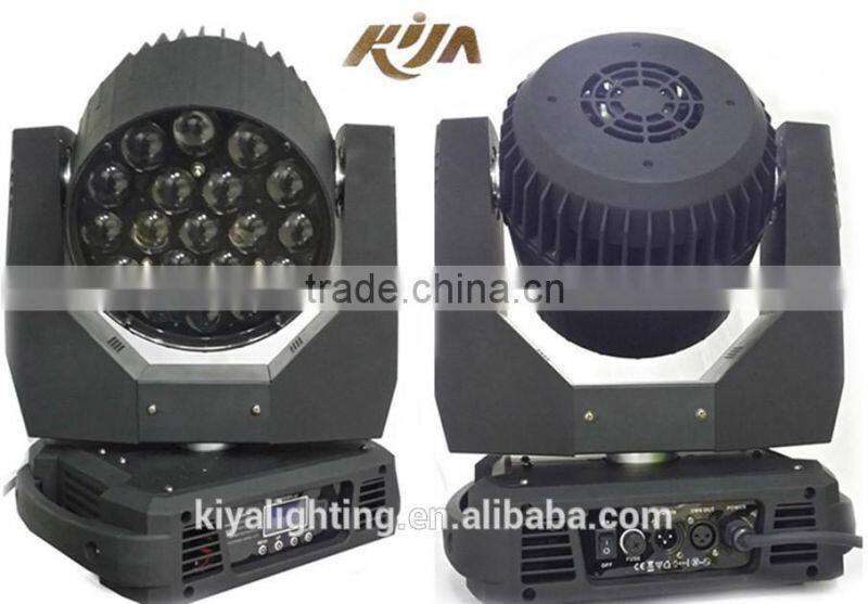 Kiya super power 19pcs 4in1 led zoom moving head 15w stage lighting
