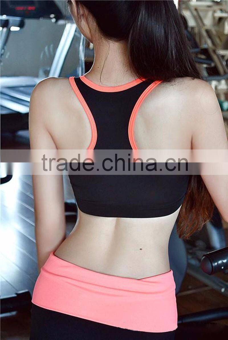 (OEM/ODM Factory)multicolor womens gym clothes quick-dry shakeproof ladies running fitness vest wireless running bra