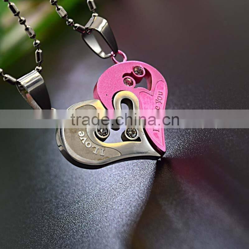 New Products 2016 Mothers Day Gifts Stainless Steel Pendant Pink