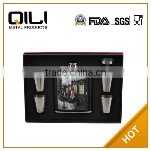 FDA 8oz hip flask set Christmas gift ideas