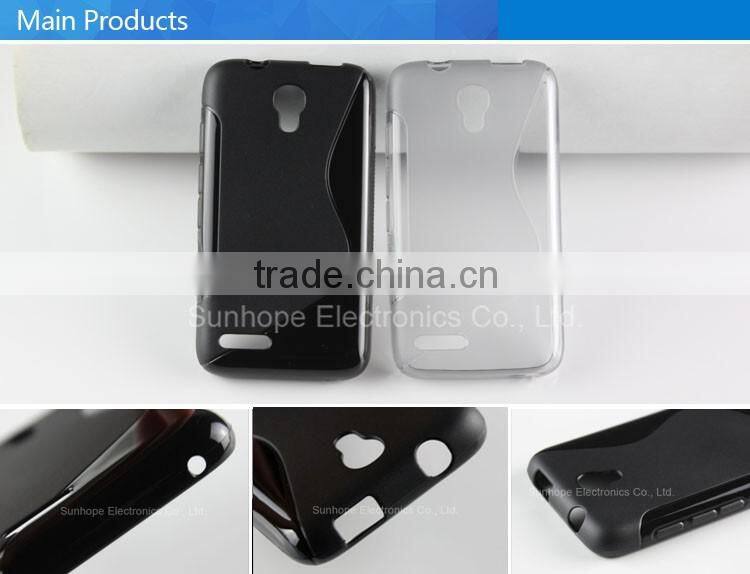 S line design cell phone case for alcatel PIXI 4 3.5 tpu cover