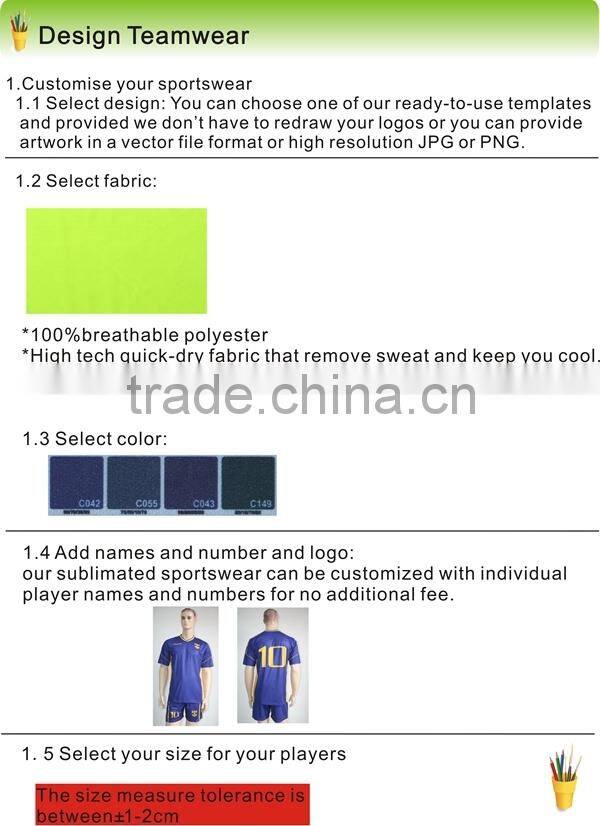 new design 2015/2016 football jersey for kids, football jersey set