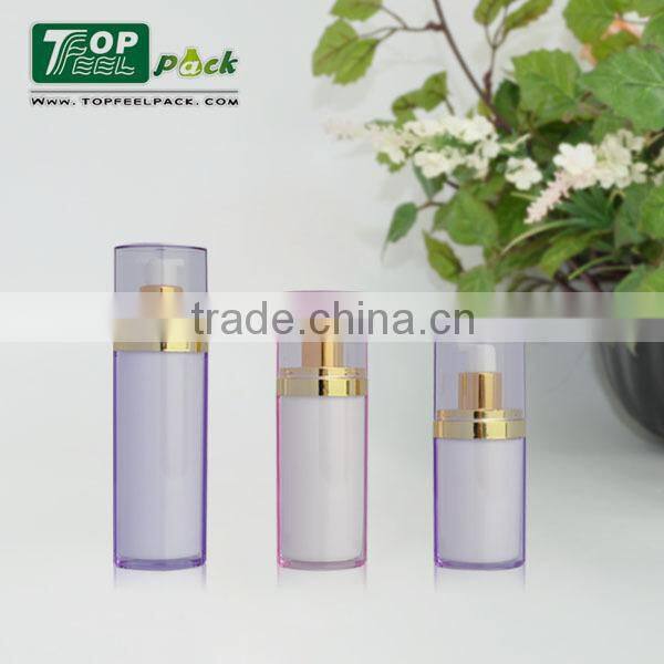 Double Wall Plastic Cosmetic Empty Acrylic Face Lotion Pump Bottle 50ml