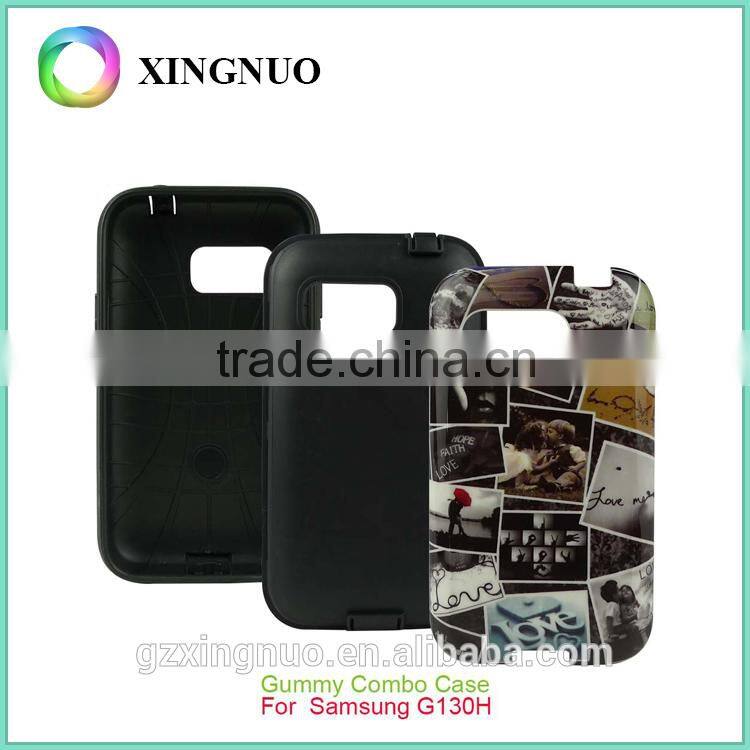2 in 1 custom print PC tpu phone case for samsung G130H young 2