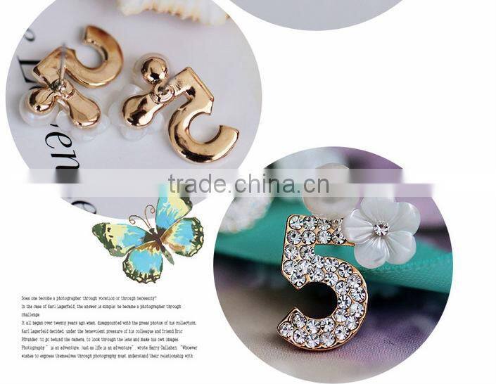 Numbers Earrings White Fresh Water Pearl Earring Flower Shape Earring