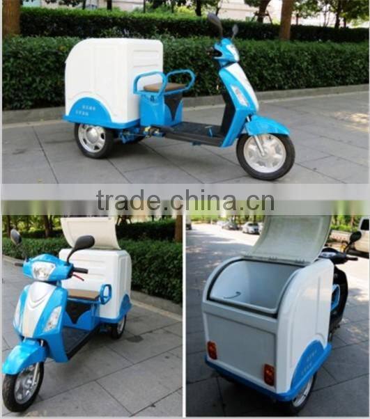 hot sale 500W-800W three wheel electric garbage tricycle