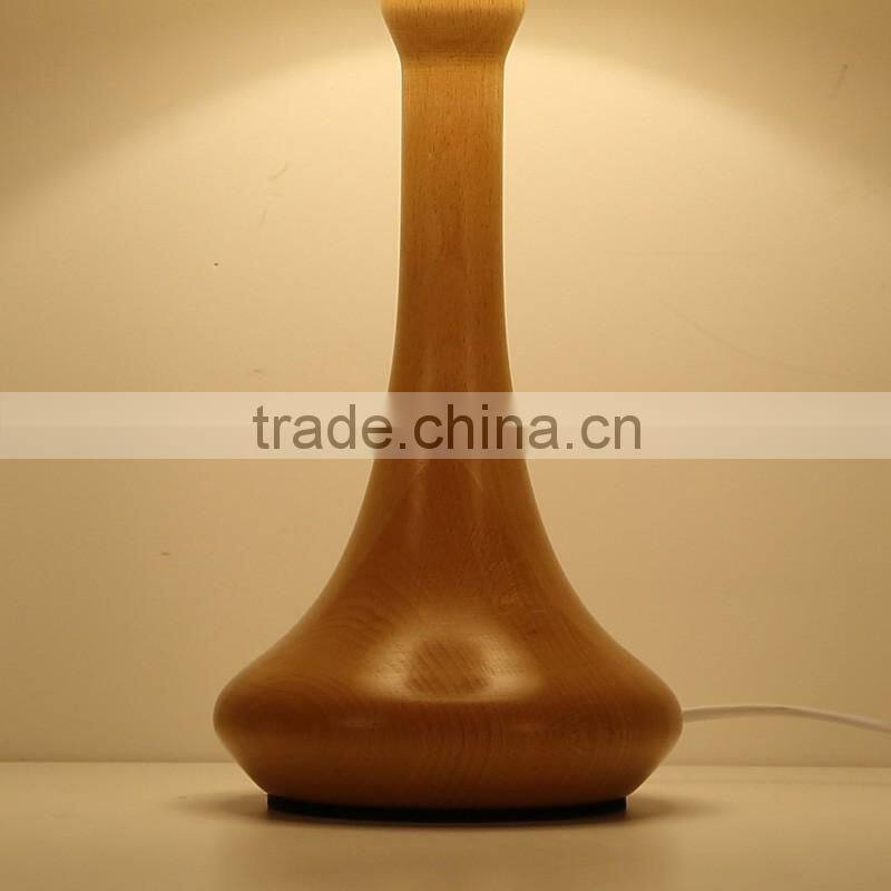 Modern Fabric Shade Wood Table Lamp LED Wood table lamp JK-879-18 LED Wood table Light