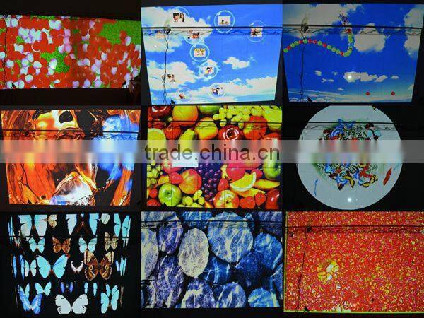Interactive floor/Wall system, interactive floor projection for advertising, event and wedding decoration