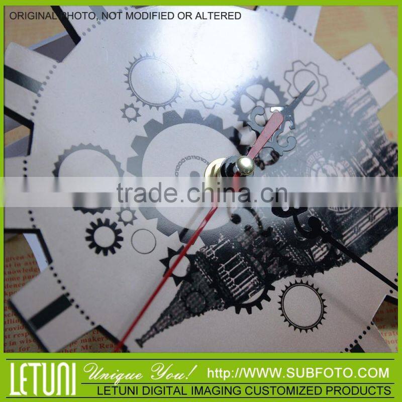 home wall decoration wheel gear wall clock
