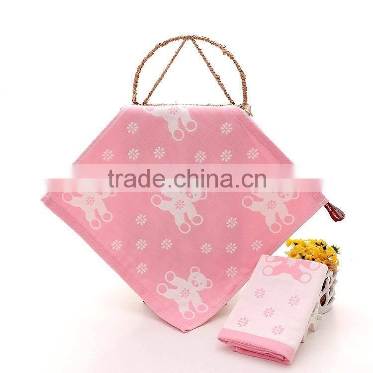 Children Square cotton three layers gauze face towel