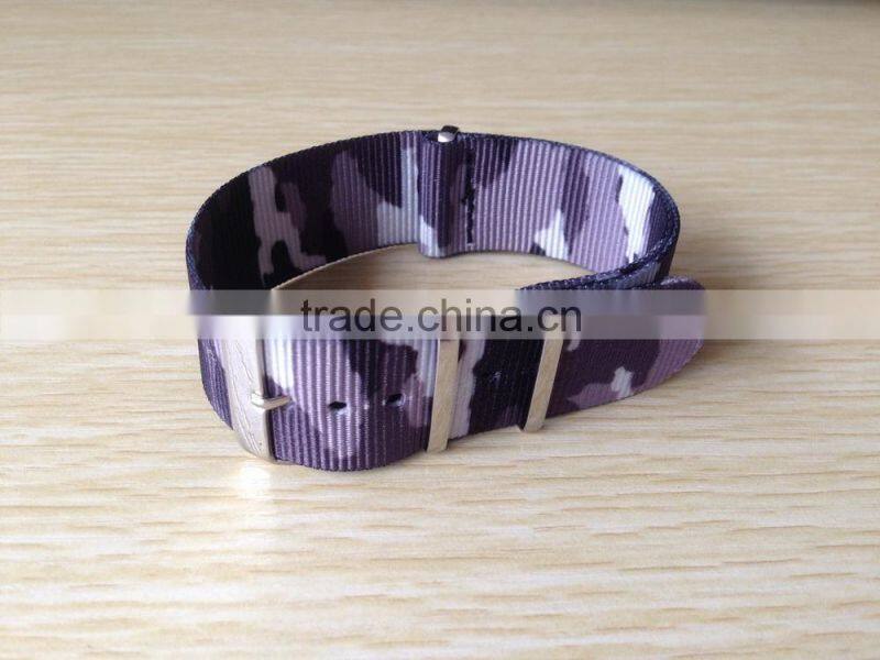 20mm Camouflage Nato Cuff Nylon Watch Band